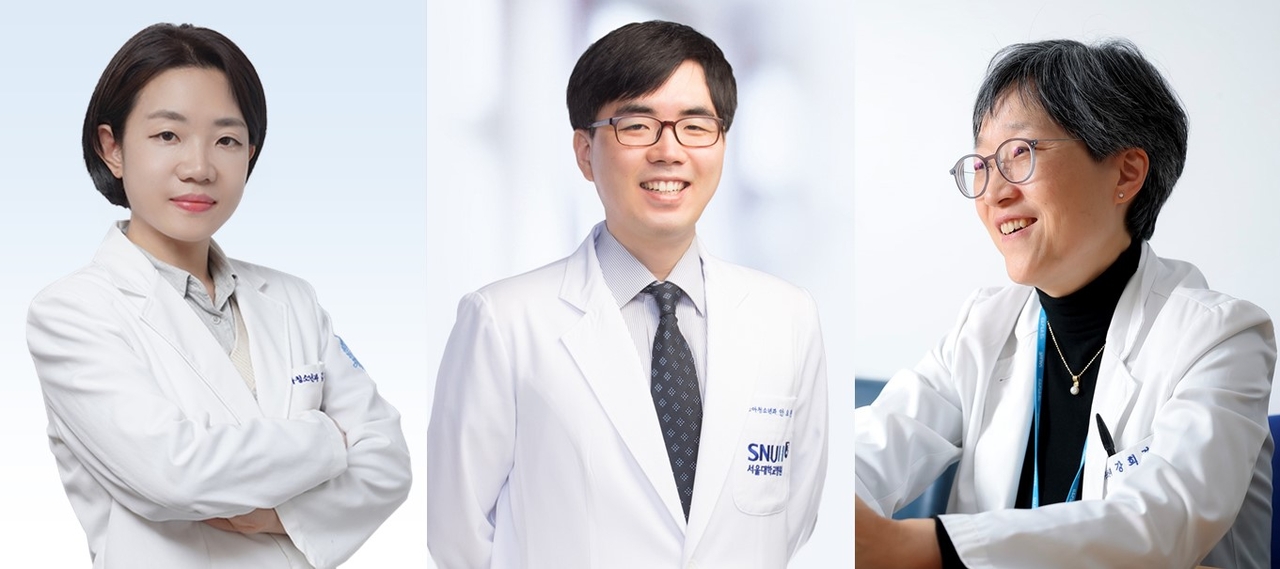 분당서울대병원 소아청소년과 김지현 교수, 서울대병원 소아청소년과 안요한·강희경 교수(왼쪽부터) [분당서울대병원 제공]