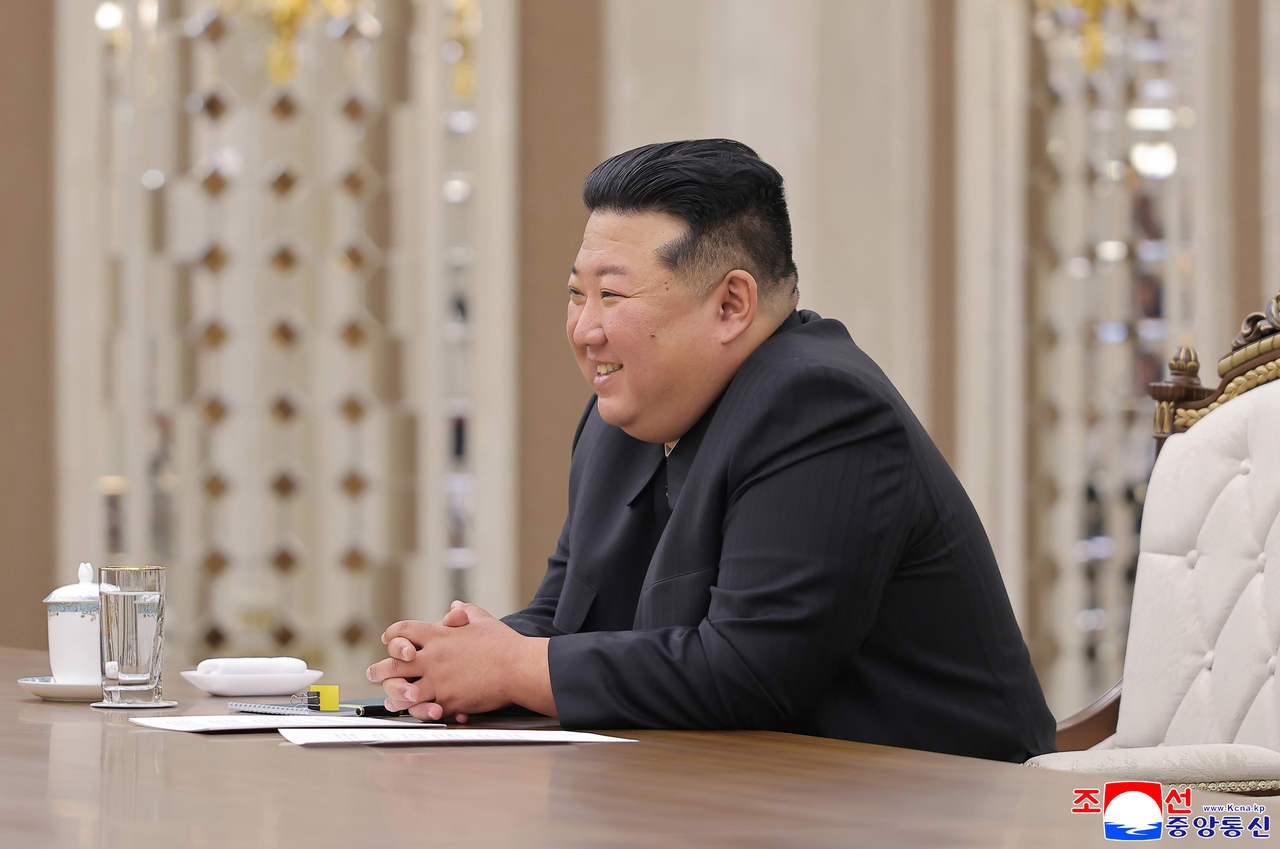North Korean leader Kim Jong-un attends events marking the 65th anniversary of the signing of the North Korea-China Treaty of Friendship, Cooperation and Mutual Assistance in Pyongyang  on July 16. (Yonhap)