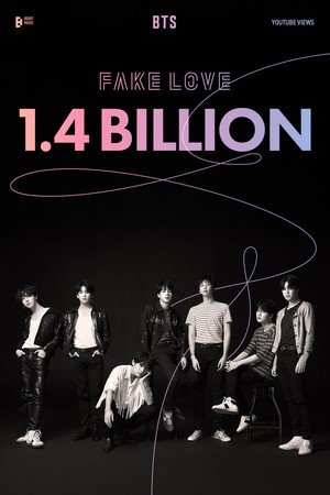 방탄소년단 ‘FAKE LOVE’ MV 14억 뷰 돌파..통산 6번째