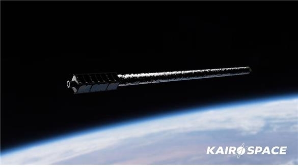This graphic depicts the KSAT3U activating the DORB system in space. (Kairospace via Yonhap)