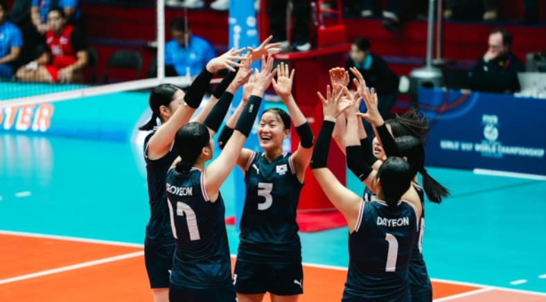 South Korea's U-17 women’s volleyball national team   (FIVB)