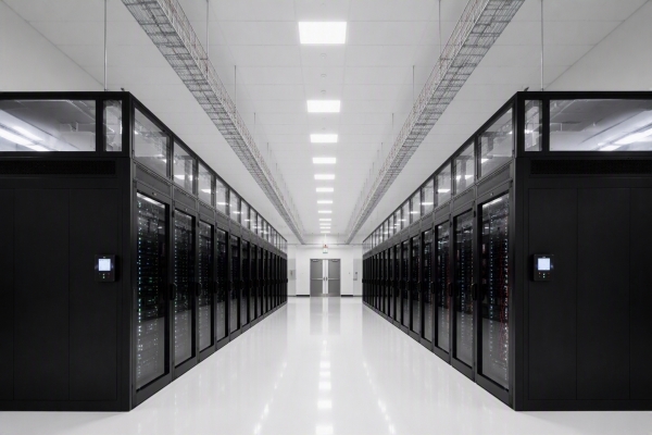 A staged image of an artificial intelligence data center server room (SK Ecoplant)