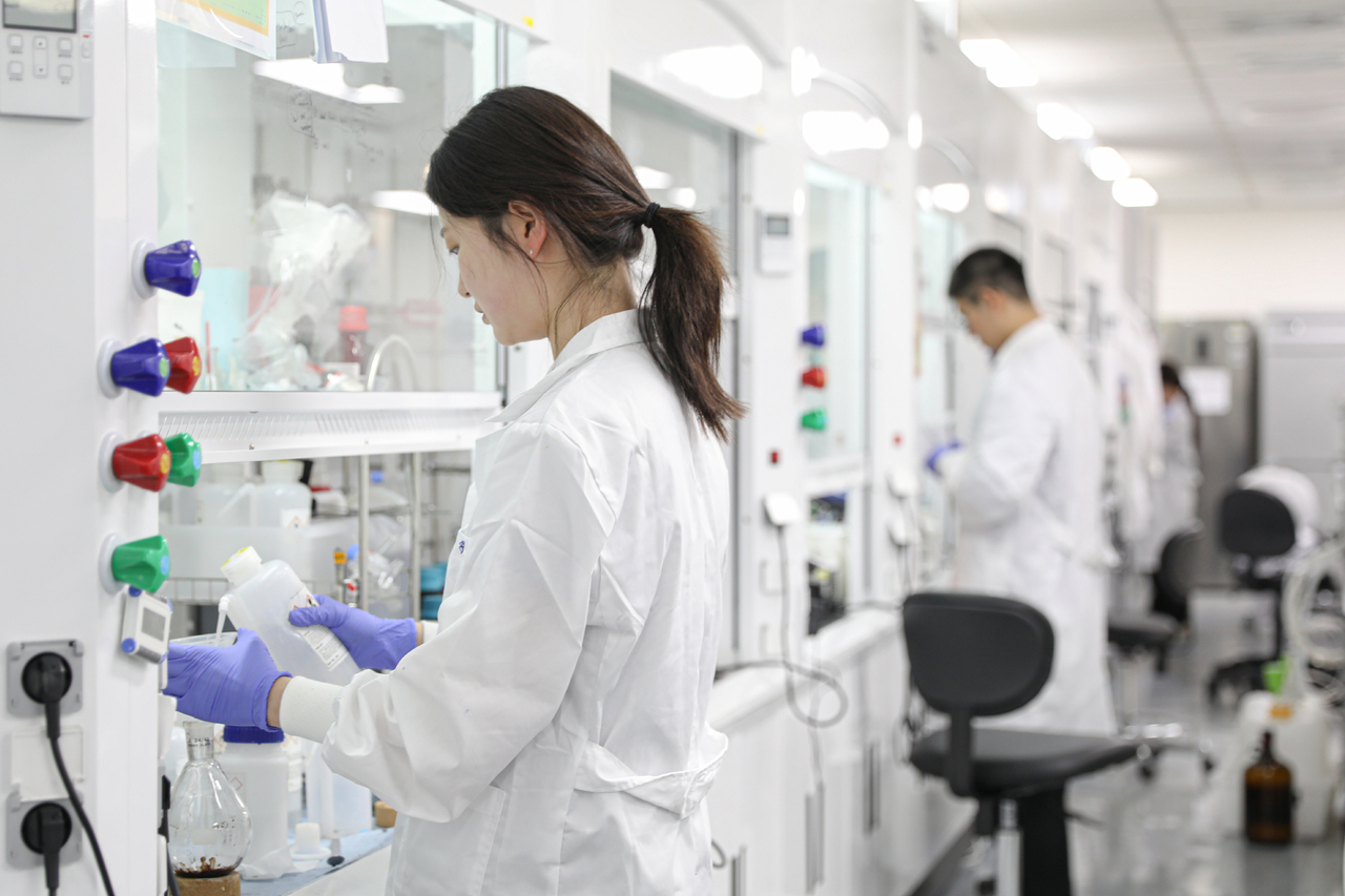 Researchers at Abtiys, a next-generation antibody-drug conjugate drug development company. [Abtiys]