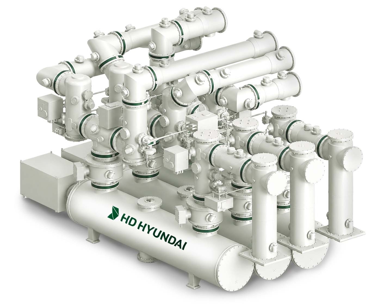 Rendering of HD Hyundai Electric's 420-kilovolt SF6-free eco-friendly high-voltage circuit breaker (HD Hyundai Electric)