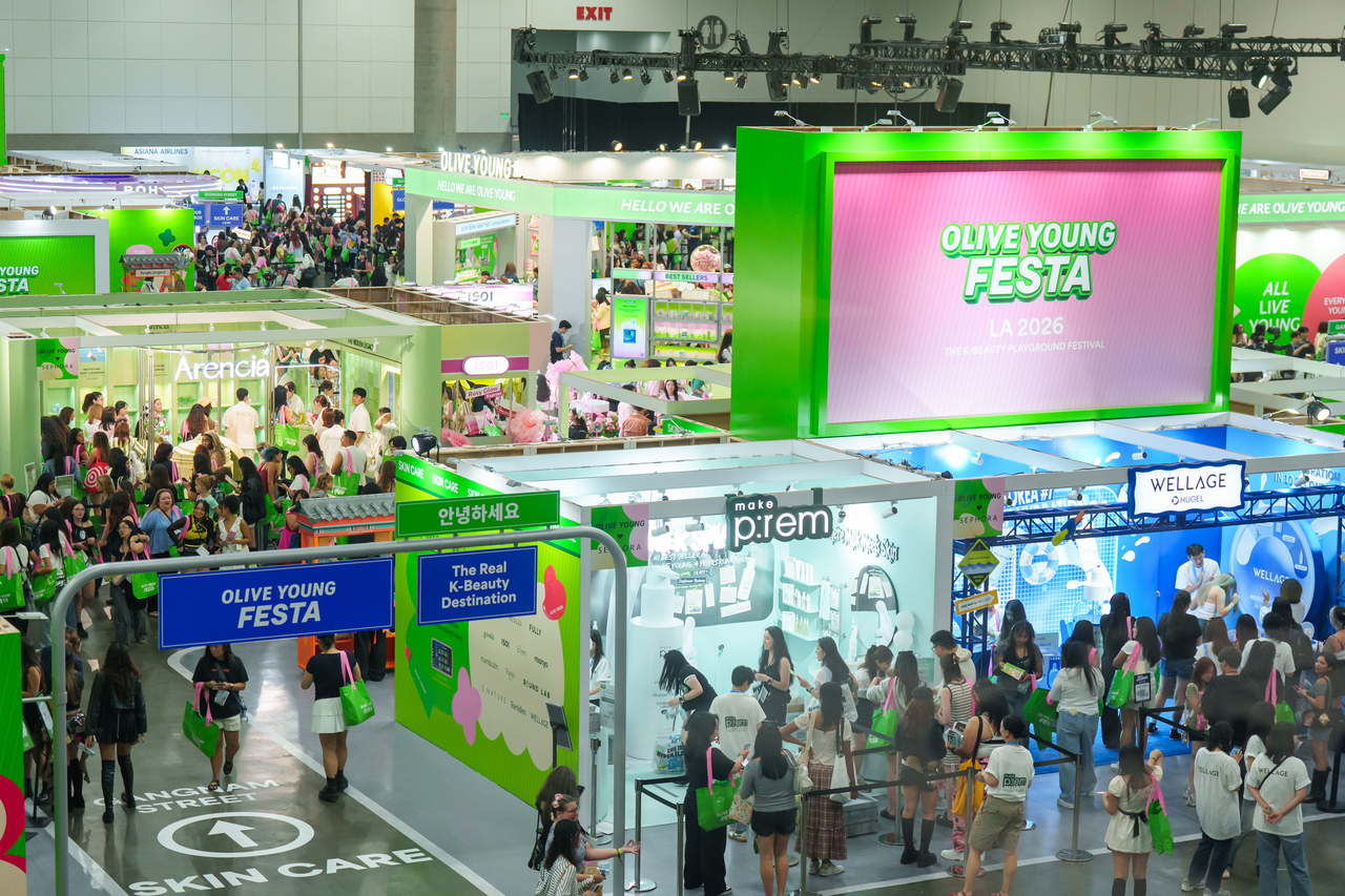 Olive Young Festa's inaugural US edition was held Friday to Sunday at the Los Angeles Convention Center. (CJ Olive Young)