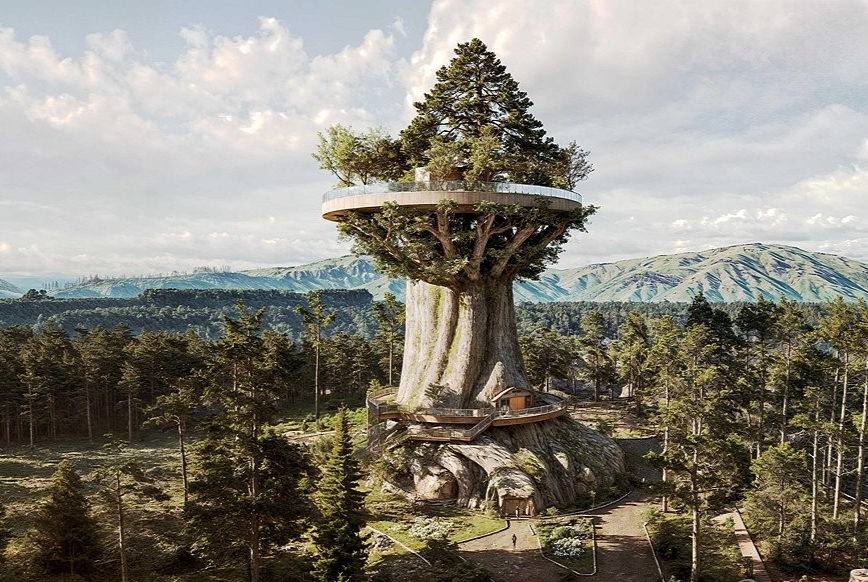 An early rendering of the “Big Tree” planned for Daesang Park in Changwon.  (Changwon Special City)