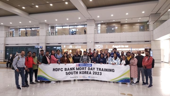 A photo of an incentive travel group from India’s HDFC Bank that visited Seoul from Oct. 10 to 30, 2023 (Seoul Metropolitan Government)