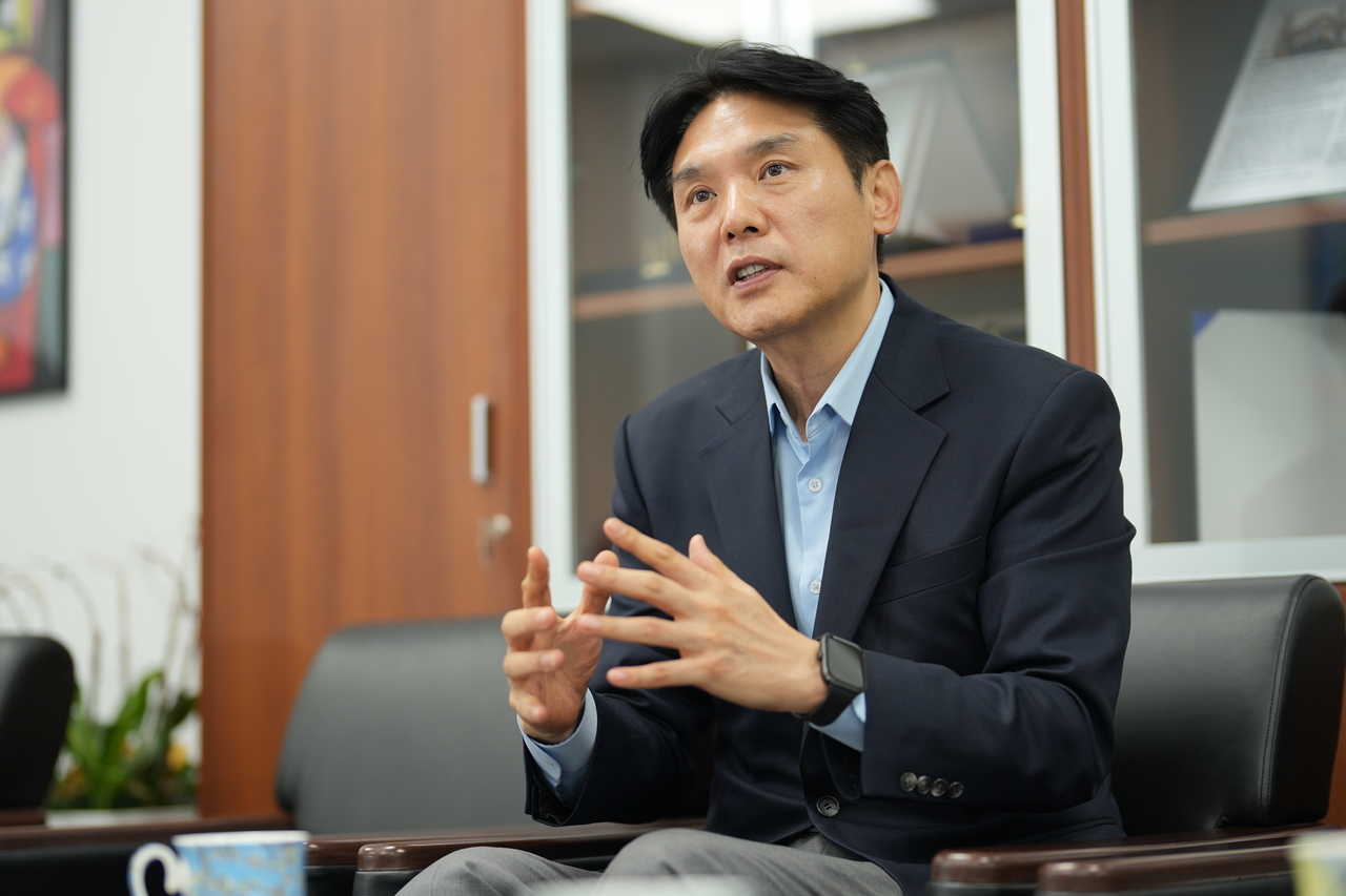 김길영 서울시의회 국민의힘 대표의원이 18일 헤럴드경제와의 인터뷰에서 원내 운영 방향을 설명하고 있다. 공공정책팀 조수임