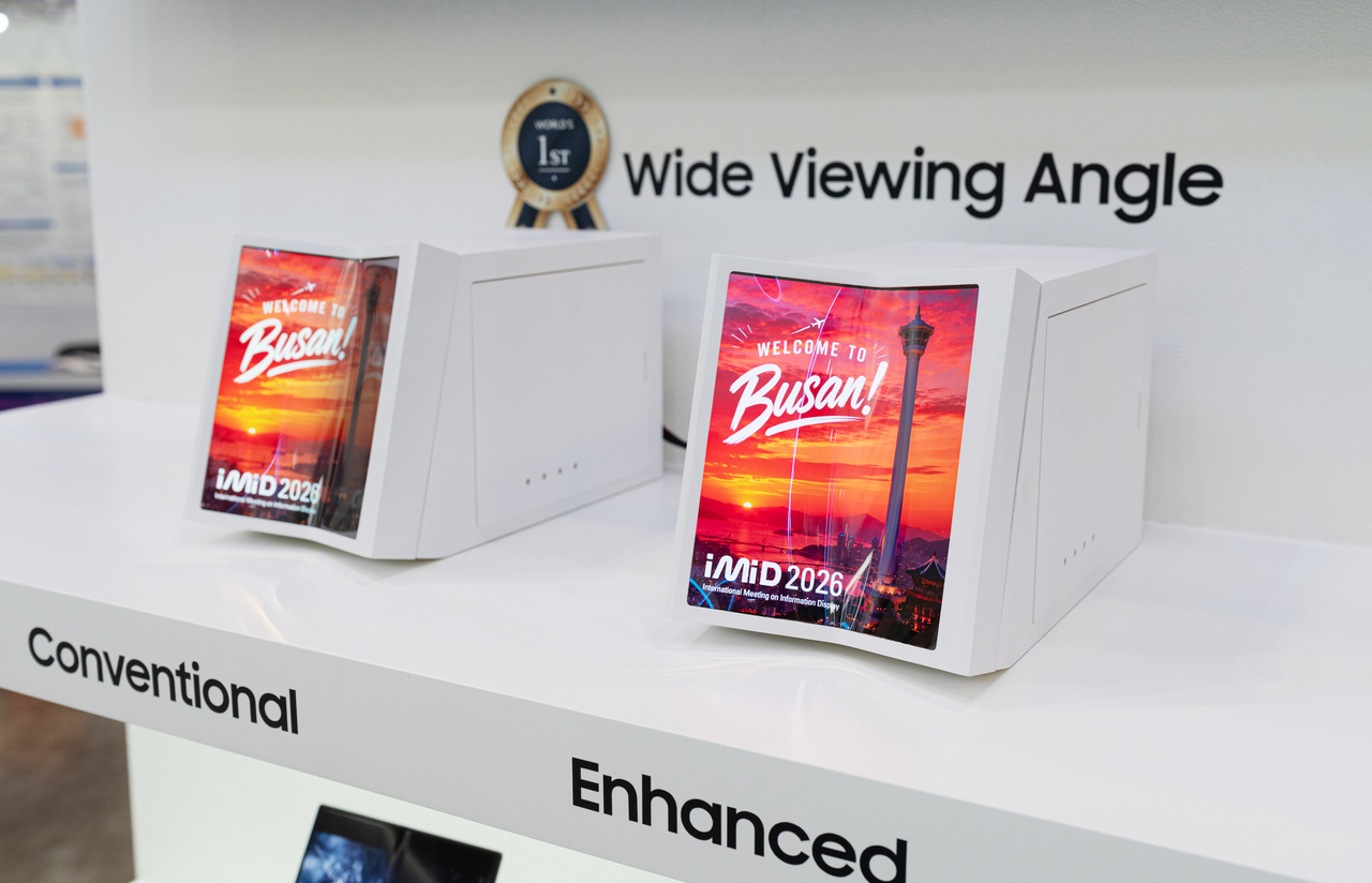 Samsung Display unveils Wide View display at IMID 2026 in Busan. (Samsung Display)