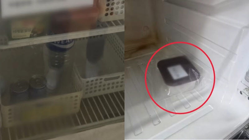 A severed toe stored in a refrigerator at a nursing hospital in Seoul. (KBS)
