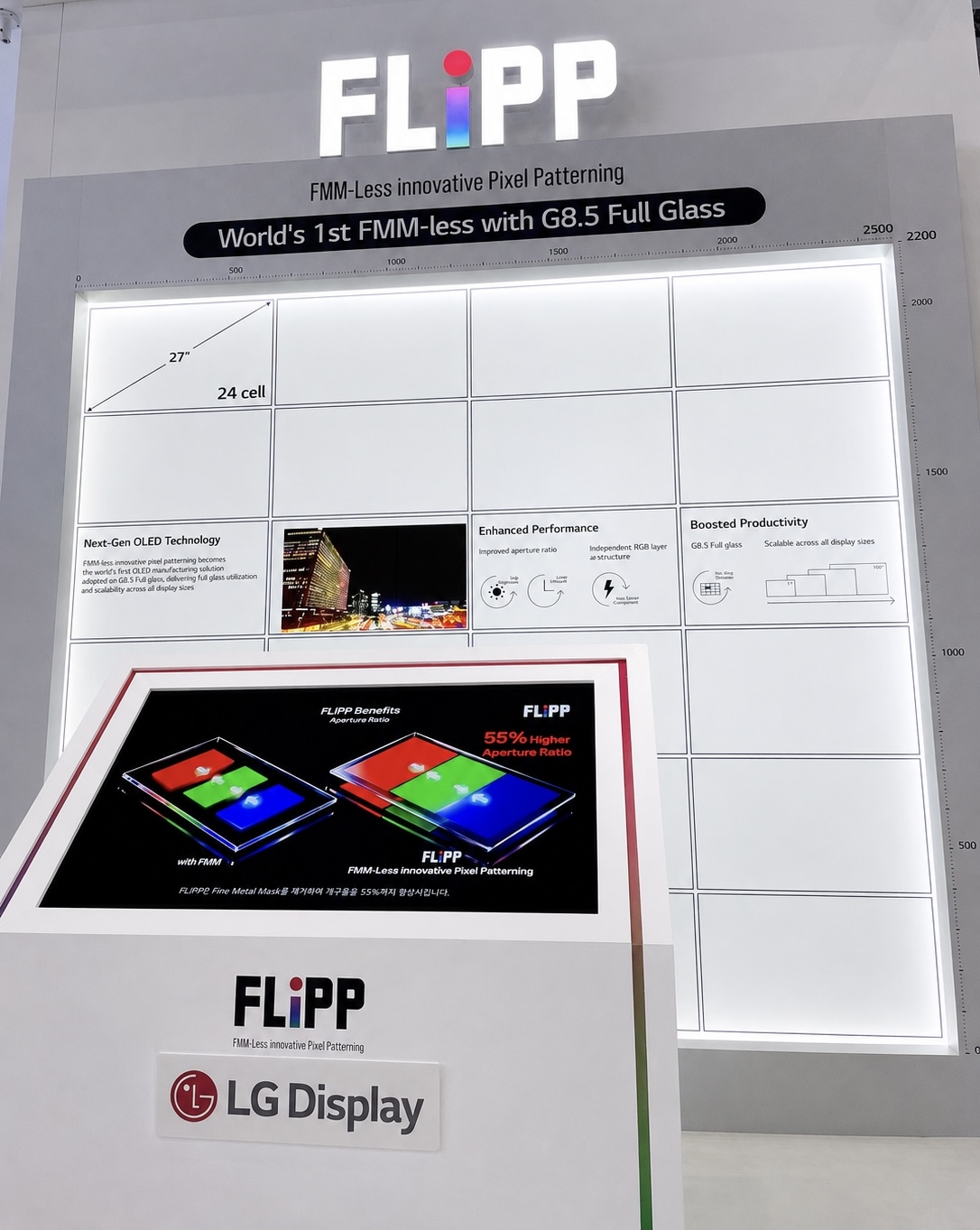 LG Display unveiled FLiPP, a next-generation OLED patterning technology it has dubbed a "dream technology," at IMID 2026, the country's largest display academic conference, and filed trademark applications for the name in South Korea and overseas. [LG Display]