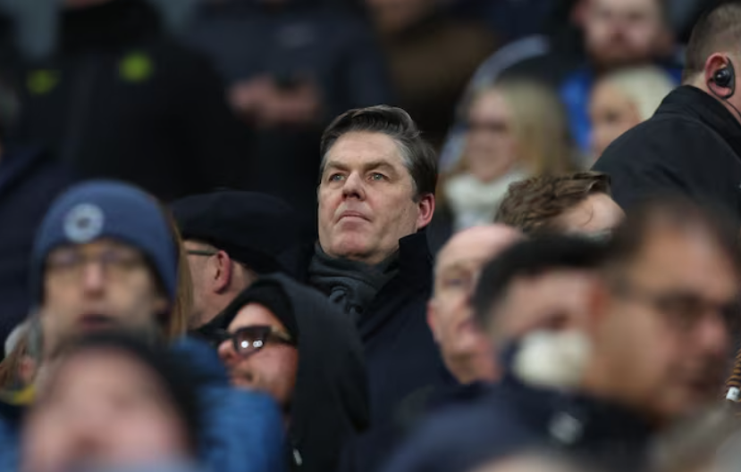 CEO of the Premier League Richard Masters, at the stands in St. James' Park, Newcastle, England, Jan. 7.   (Reuters-Yonhap)