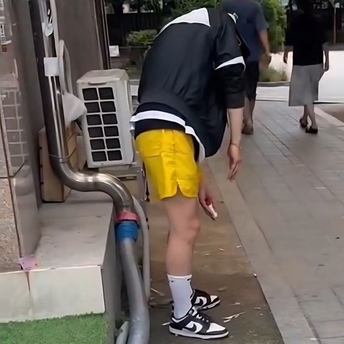 Screenshot of video footage of a man allegedly under the influence of an illegal drug (Instagram)