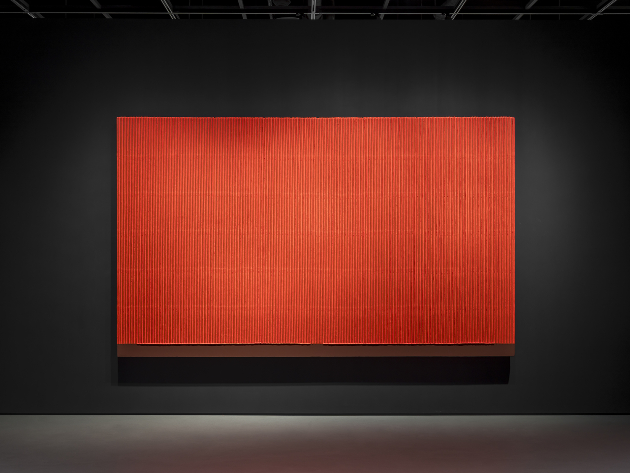 "Ecriture No. 100915" by Park Seo-bo (2010), hanji and mixed media on canvas, 180 x 300 centimeters (Jeon Byung-cheol/Parkseobo Museum)