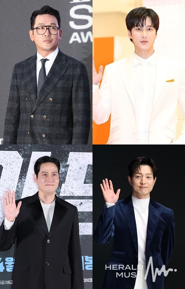 배우 하정우, 안보현, 박해준, 정성일/사진=헤럴드뮤즈 DB