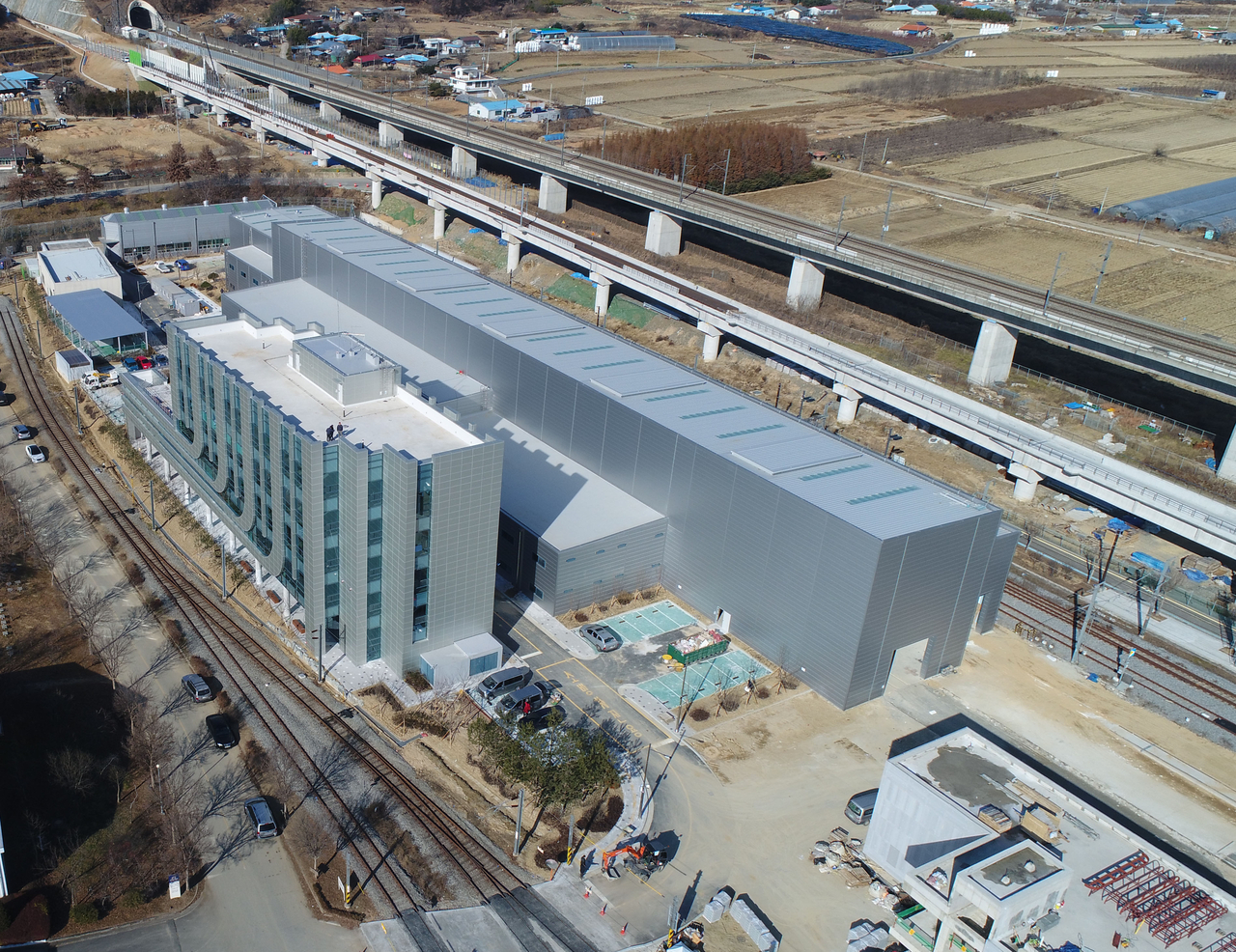 충북 청주시 오송읍에 소재한 철도종합시험선로 전경.[한국철도기술연구원 제공]