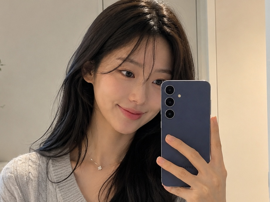 An AI-generated image of a person holding the Galaxy S25 FE. Samsung Electronics plans to officially unveil the successor model, the Galaxy S26 FE, this month. [Created with ChatGPT AI]