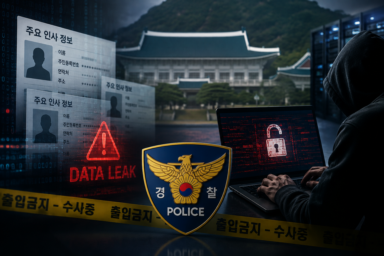 경찰이 국내 주요 인물 개인정보에 대한 해킹 정황을 확인하고 수사에 착수했다. 사진은 해킹 연출 일러스트. [AI로 제작]