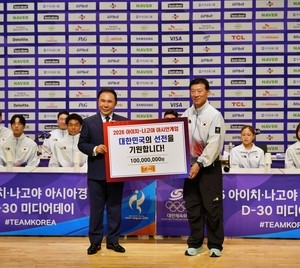 BBQ, 아시안게임 국가대표 선수단에 격려금 1억원