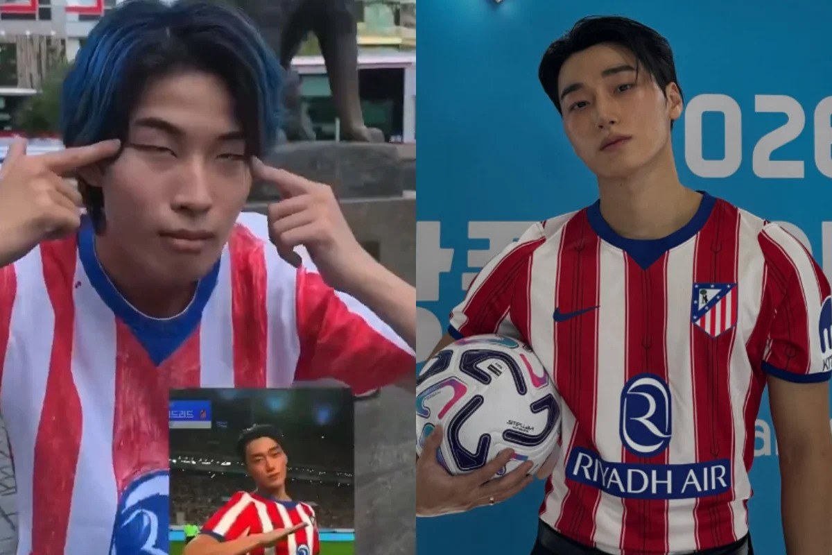 Japanese influencer Gamix (left) and K-pop band Ateez member San (Gamix's Instagram account)