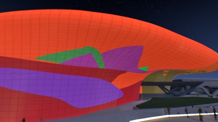 An installation based on the mountain paintings of Yoo Young-kuk will light up Dongdaemun Design Plaza during Seoul Light DDP 2026 Fall. (Seoul Design Foundation)