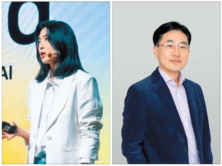 카카오는 21일 이사회를 열고 카카오AI(신설법인)와 카카오X(존속법인)로의 인적분할을 결의했다. 신설법인 카카오AI 대표에 정신아(왼쪽) 현 카카오 대표이사를, 존속법인 카카오X 대표에 김도영 카카오인베스트먼트 대표 겸 CA협의체 그룹투자전략실장을 각각 내정했다. [카카오 제공]