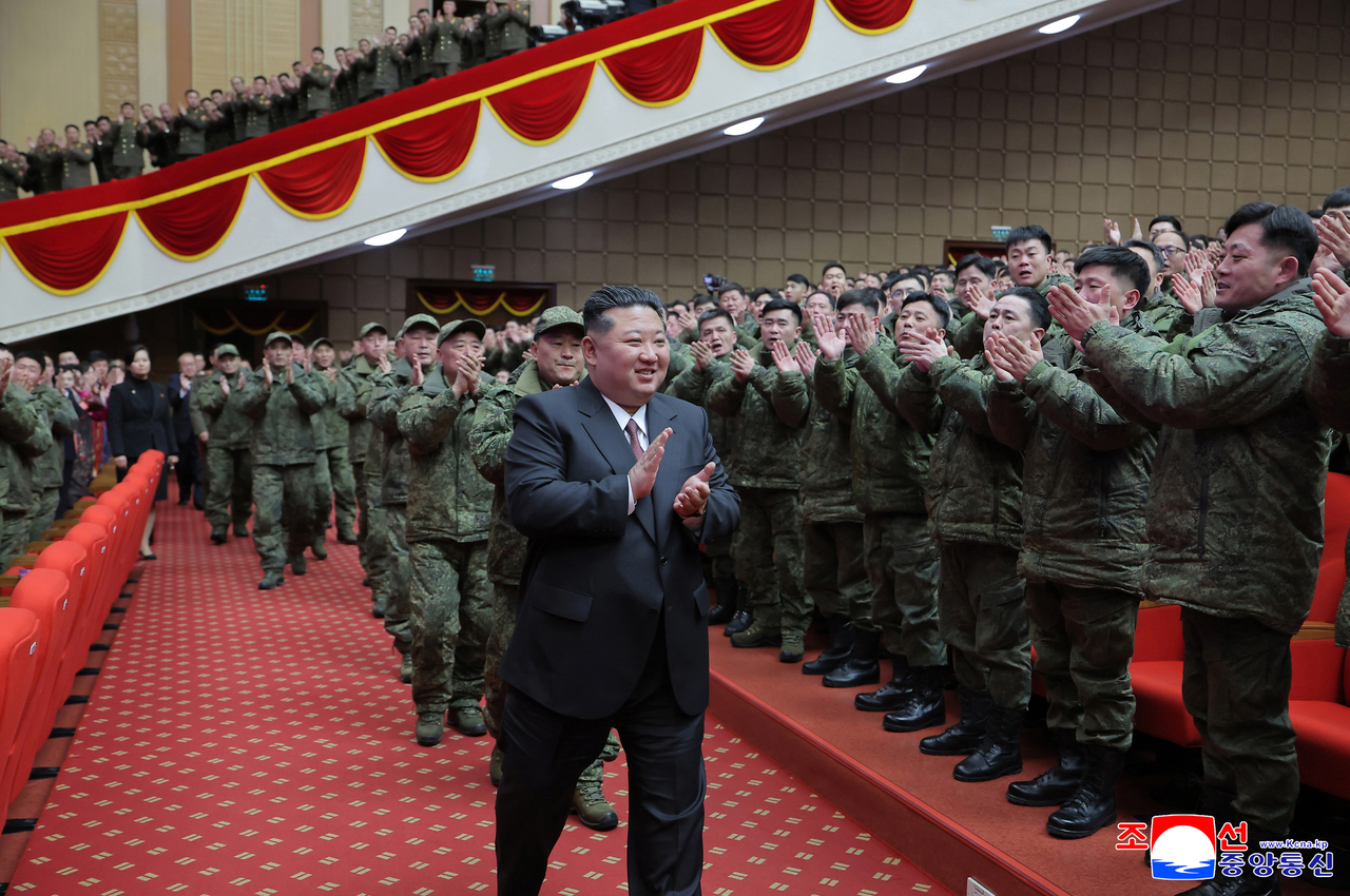 North Korea's KCNA reported last December that Korean People's Army combat engineering troops deployed to an overseas operational theater returned home after completing their military mission, with a welcome ceremony held for the "528th Engineering Regiment" at the plaza of Pyongyang's April 25 House of Culture on Friday. [Yonhap]