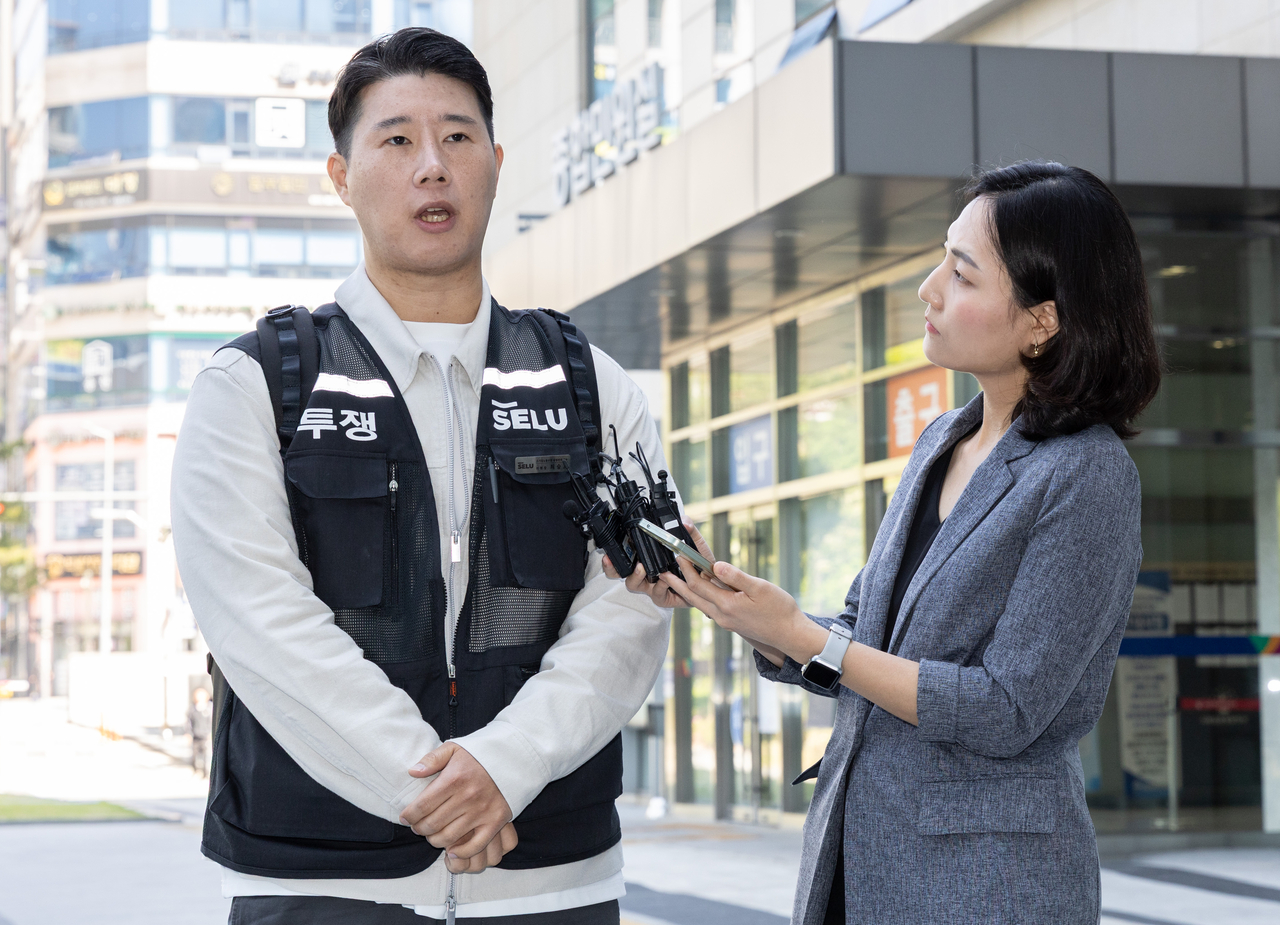 최승호 삼성그룹 초기업노조 삼성전자 지부 위원장. 윤창빈 기자