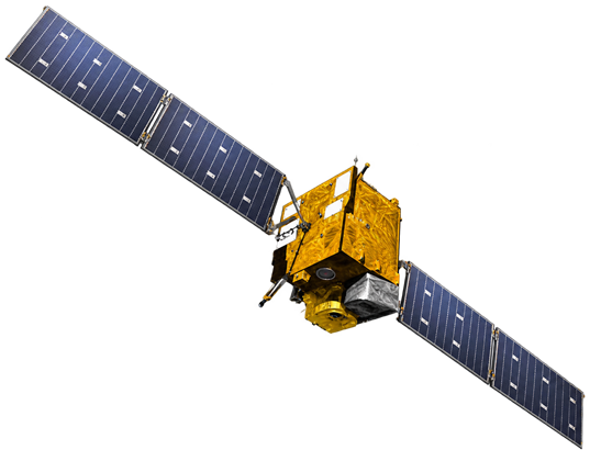 An illustration of the Chollian-6 satellite. (Ministry of Oceans and Fisheries)