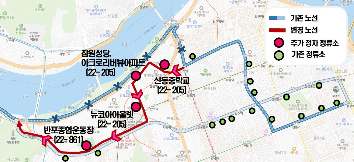 Route map for airport bus line 6703