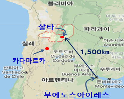 아르헨티나 살타주와 카타마르카주에 위치한 포스코홀딩스 리튬 사업장 위치도. [포스코홀딩스 제공]