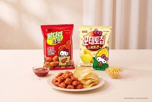 산리오 과자 나왔어요? 농심 ‘포테토칩’입니다
