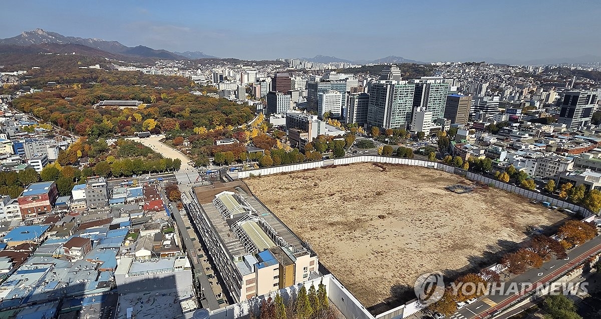 종묘 앞쪽에 위치한 세운4구역.  [연합]