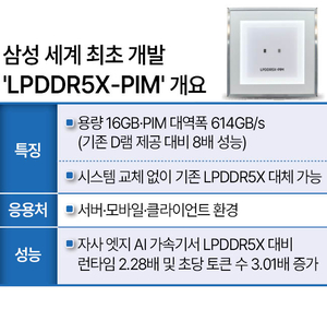 삼성전자 ‘연산 가능한 저전력 D램’ 첫 공개