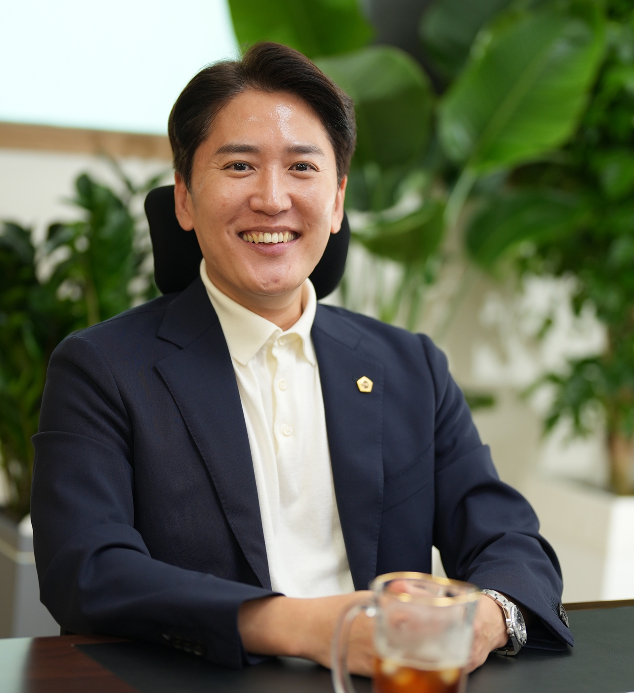 이민석 서울시의회 환경수자원위원장이 26일 헤럴드경제와의 인터뷰에서 기후재난 대응과 서울의 환경정책 방향에 대해 이야기하고 있다. 양정원 기자