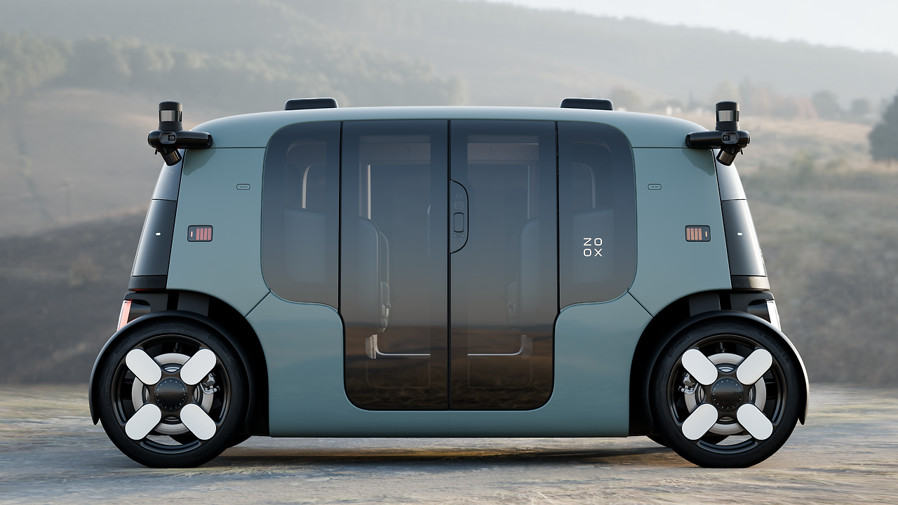 Rendering of a driverless robotaxi developed by Zoox is equipped with LG Innotek's high-resolution automotive cameras (LG Innotek)