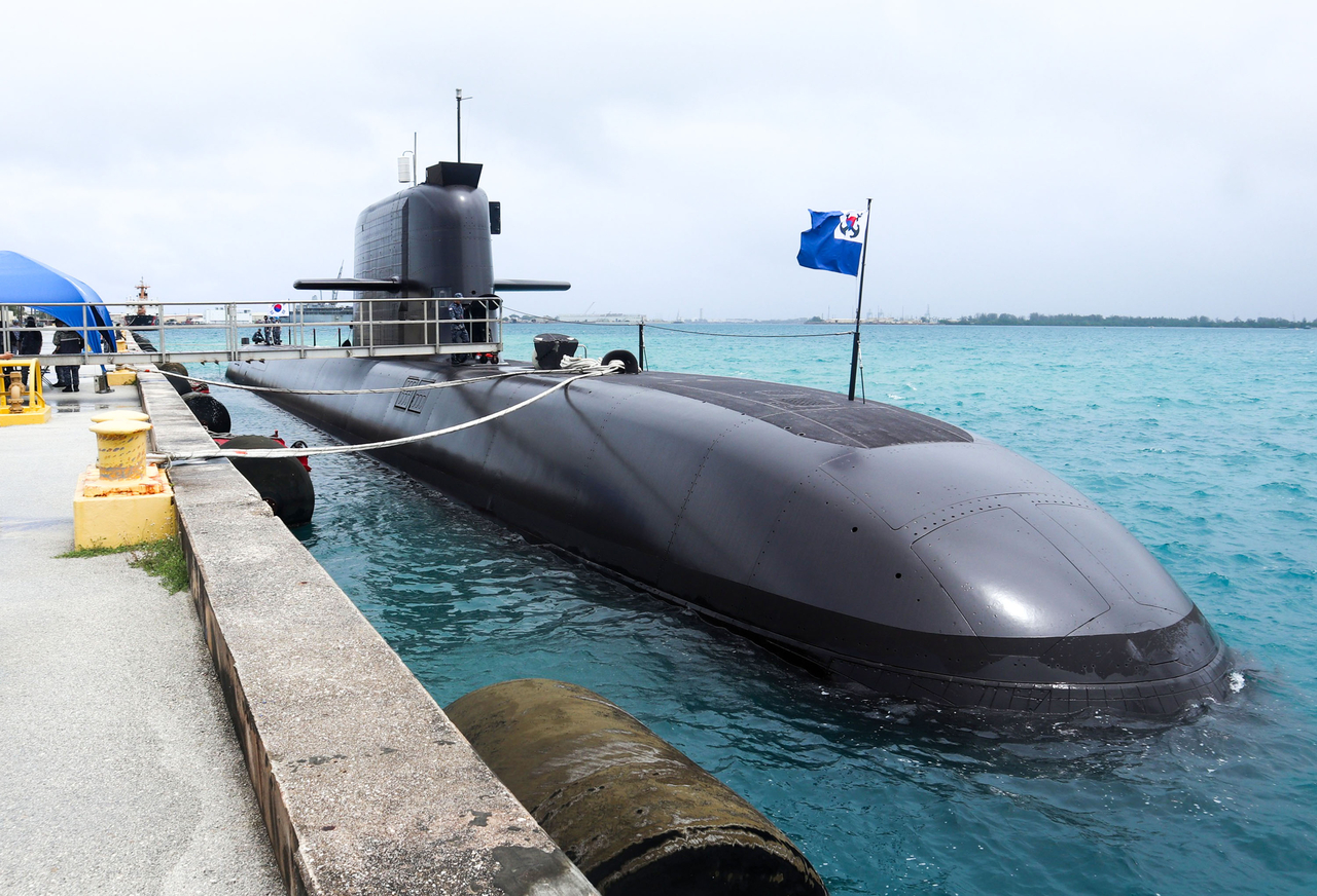 This photo shows Dosan Ahn Chang-ho class submarine in April. The photo is not related to the story. (Courtesy of South Korea's Navy)