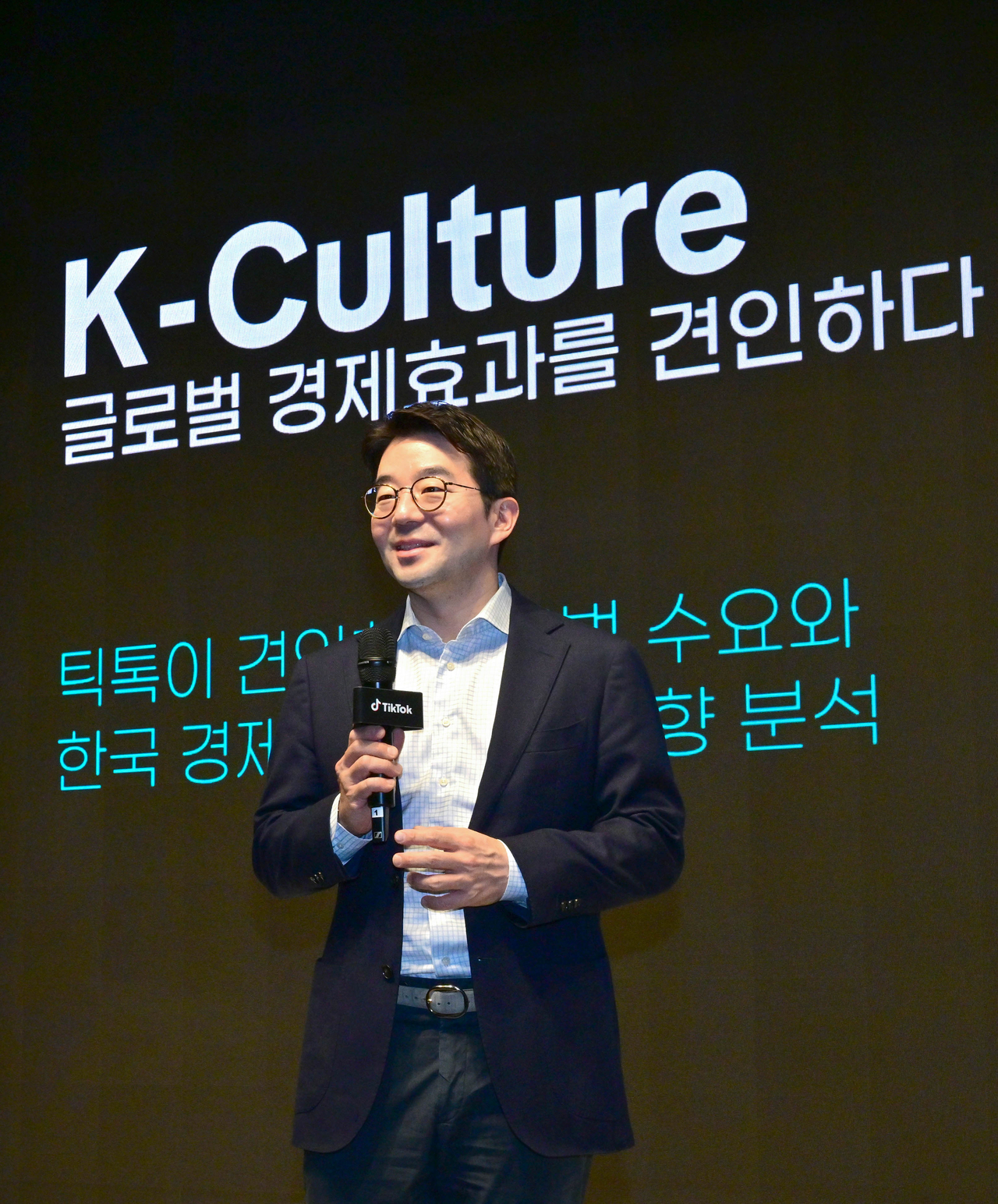 Jo Hyung-jin, partner and head of strategy consulting at Kearney Korea, speaks during the "K-Culture on TikTok" press conference in Seoul, Wednesday. (TikTok Korea)