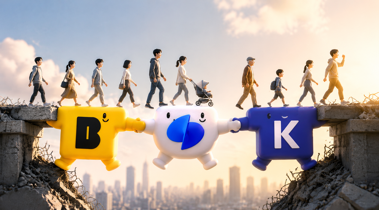 인터넷전문은행 3사(카카오뱅크·케이뱅크·토스뱅크)가 정부의 중저신용자 대출 비중 30% 목표를 달성했으나, 단순한 수치 채우기를 넘어 대안평가 모델 고도화 등 실질적인 금리 부담 완화에 기여해야 한다는 지적이 나오고 있다. 사진은 Chatgpt로 제작한 이미지. [Chatgpt로 제작한 이미지]