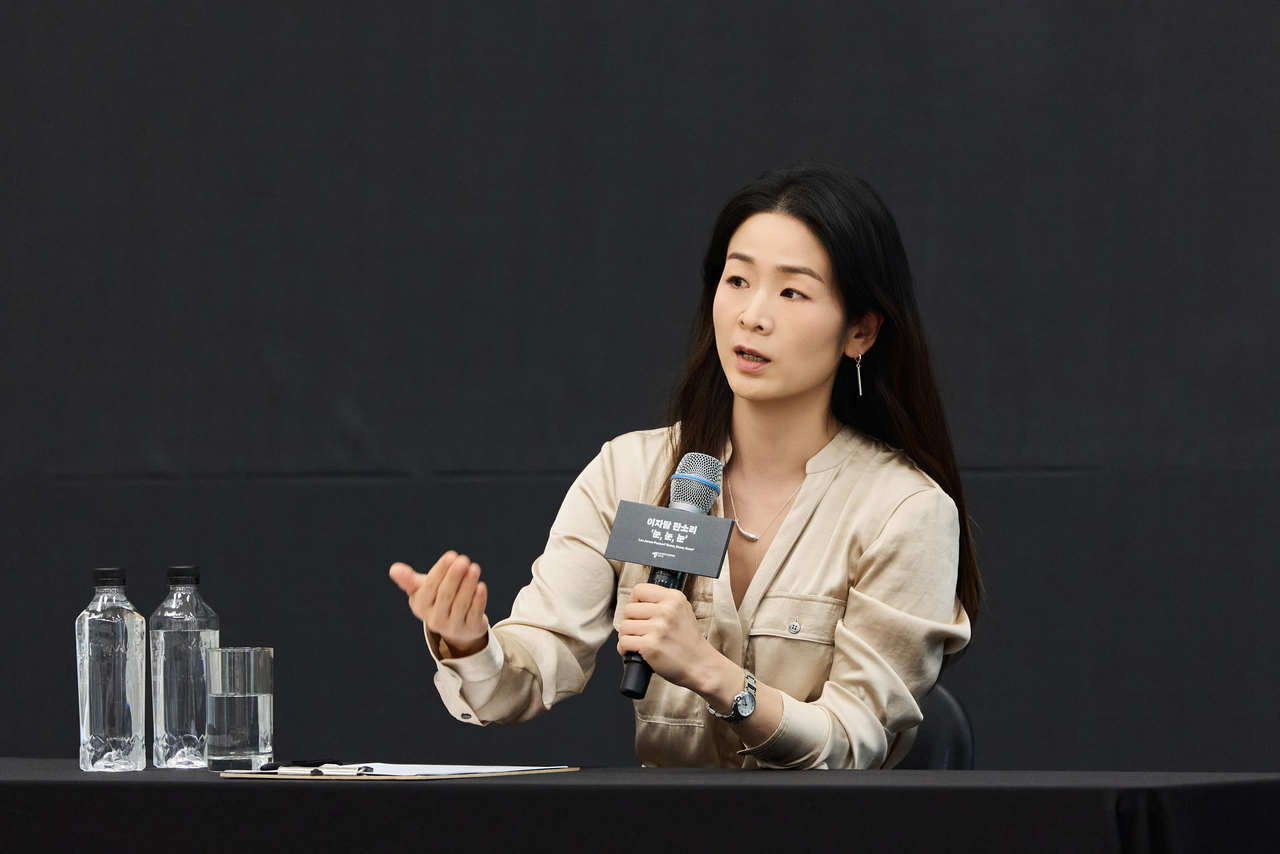Lee Ja-ram speaks during a press conference at the LG Arts Center in Seoul Wednesday. (LG Arts Center, Studio AL)