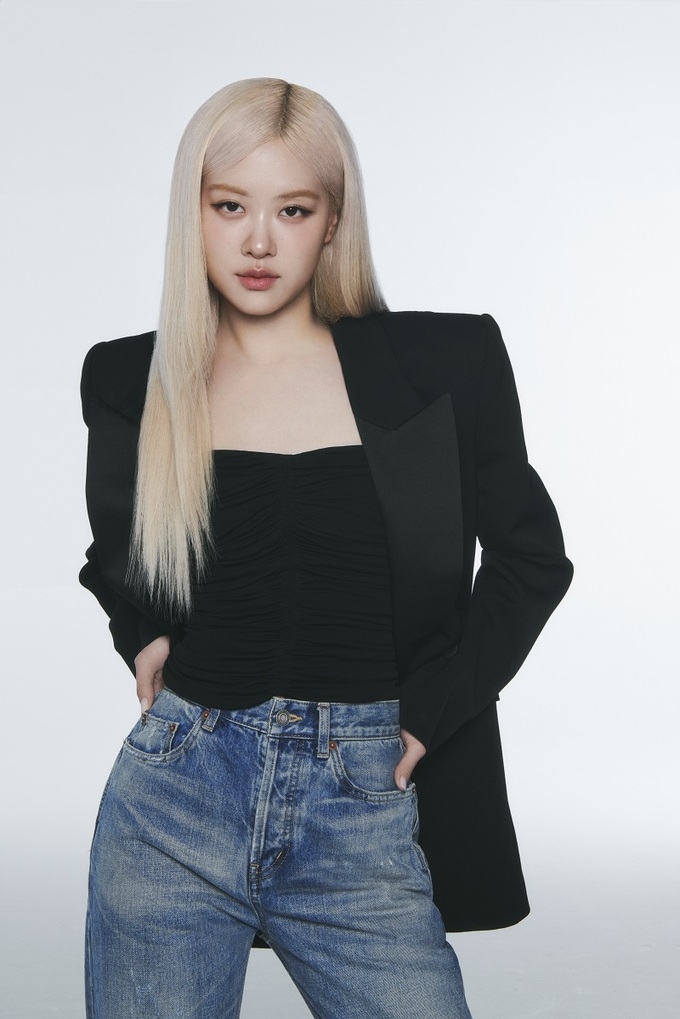 Rose in a promotional photo for Yves Saint Laurent Beauty, for which she was appointed global ambassador in January 2025 (Yves Saint Laurent Beauty)