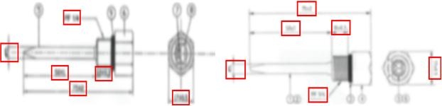 A side-by-side comparison of the original supplier's drawings and those produced by Kyung Dong Navien. The Fair Trade Commission found the two sets of drawings to be similar in appearance and identical in detailed dimensions and specifications. [Korea Fair Trade Commission]