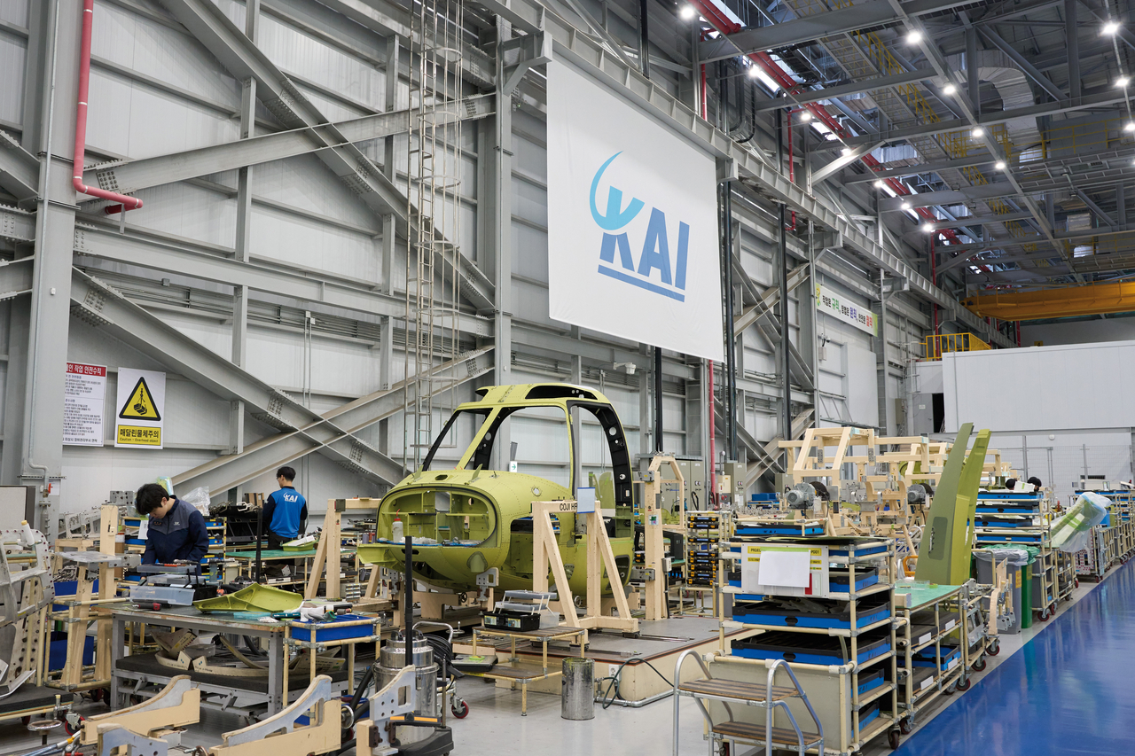 Korea Aerospace Industries’ light armed helicopter final assembly line at the company’s headquarters in Sacheon, South Gyeongsang Province (Korea Aerospace Industries)