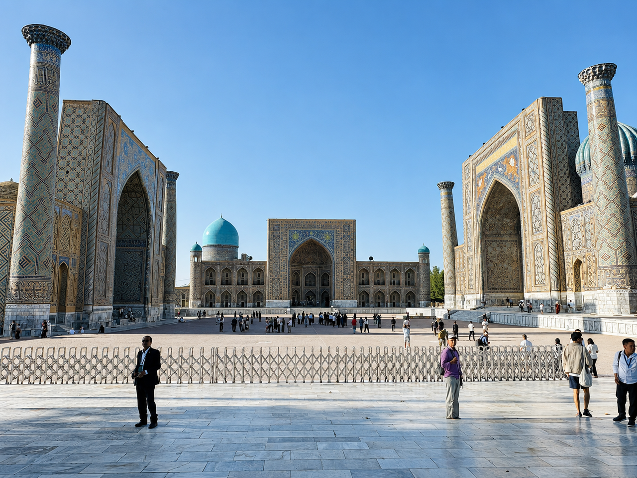 Registan Square in Samarkand, Uzbekistan (Sanjay Kumar/The Korea Herald)