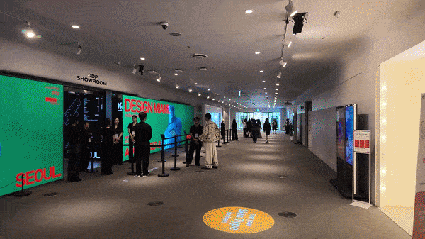 The Samsung Electronics exhibition pavilion at Design Miami Seoul 2026, running Tuesday through Sunday at Dongdaemun Design Plaza in Seoul. [Samsung Electronics]