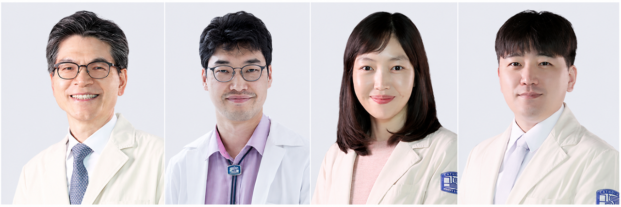 서울성모병원 혈액병원 다발골수종센터 연구팀. 왼쪽부터 민창기, 박성수, 이정연, 변성규 교수.[서울성모병원 제공]
