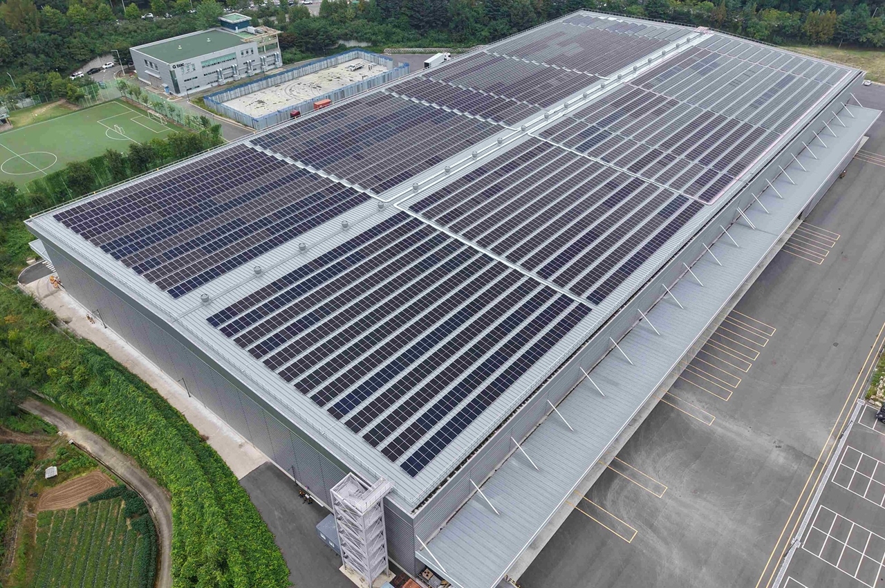 A self-consumption solar power system installed at Hankook Tire's Geumsan factory [Hankook Tire & Technology]