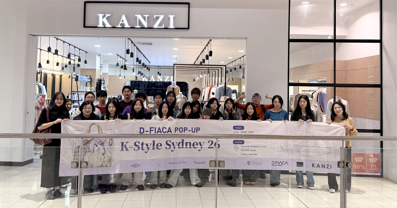 Keimyung University's Department of Fashion Marketing ran a K-fashion pop-up store at the Kanzi store inside Lidcombe Shopping Centre in Sydney, Australia, from Aug. 22 to 26. [Keimyung University]
