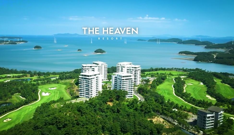An aerial view of The Heaven Resort in Ansan, Gyeonggi Province