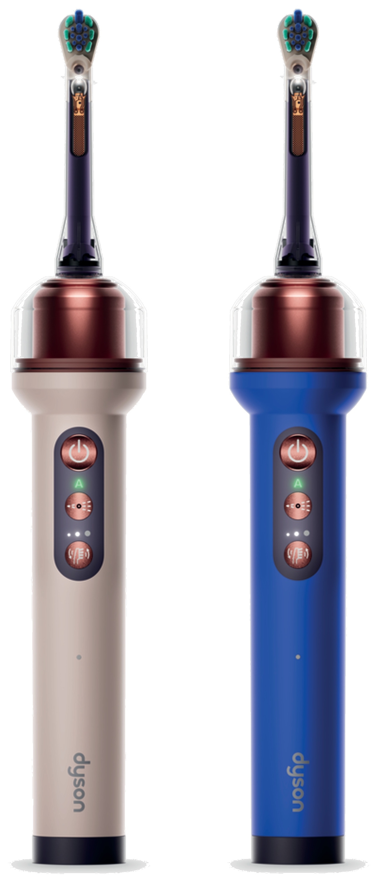 Dyson's CameraJet electric toothbrush and oral irrigator combines a 100,000-pixel macro camera, machine learning and liquid-jet cleaning in the company's first oral-care system. (Dyson)